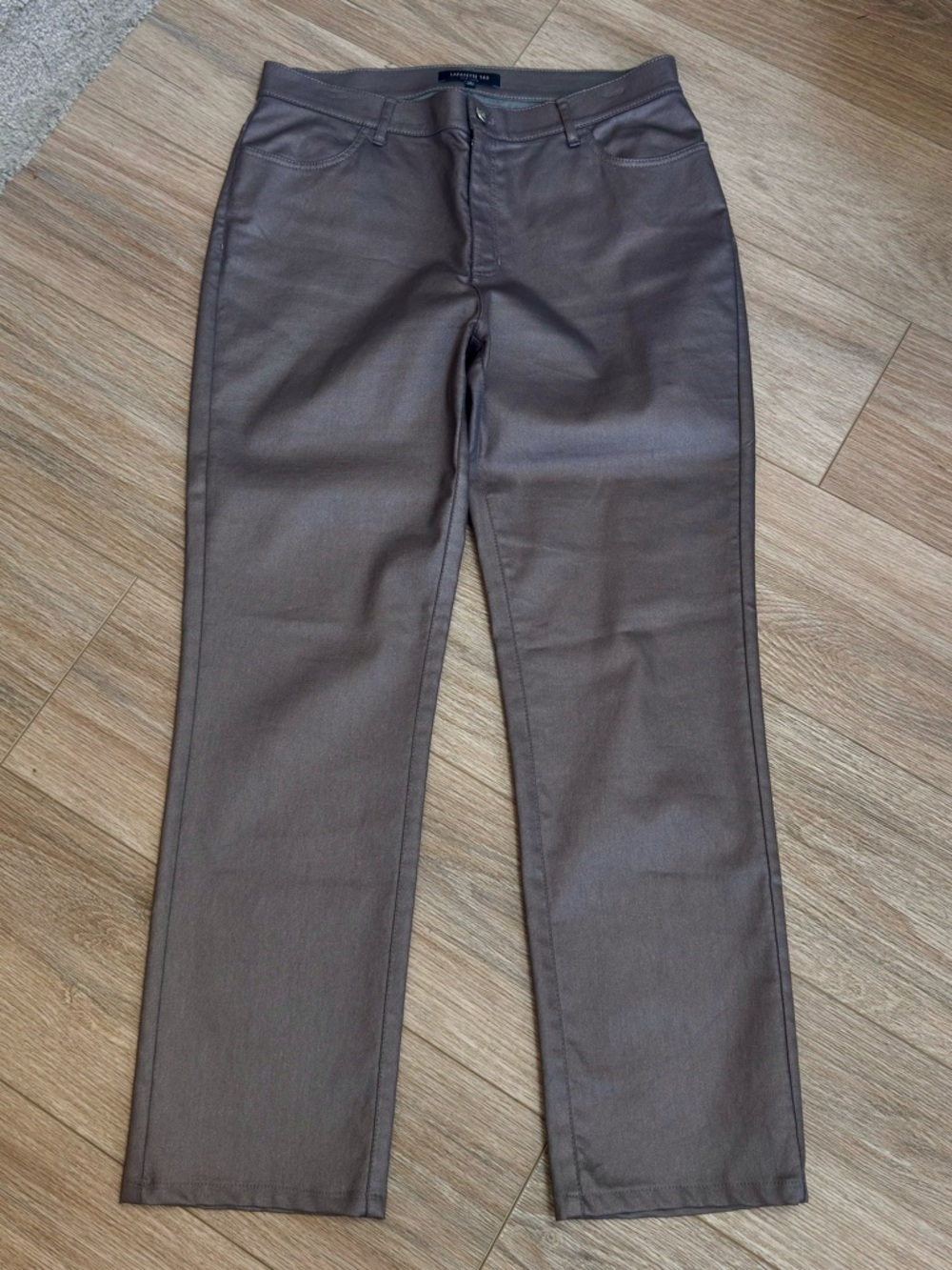 Lafayette 148 NY Charcoal Grey Straight Leg Pants Size 10 Like New